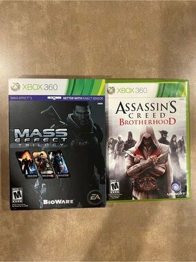 Xbox 360 Mass Effect Trilogy (5 disc set) & Assassin’s Creed Brotherhood
